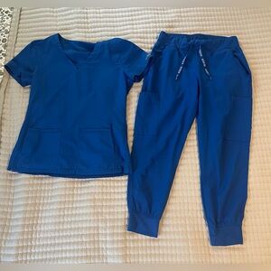 Med Couture Blue Scrub Set